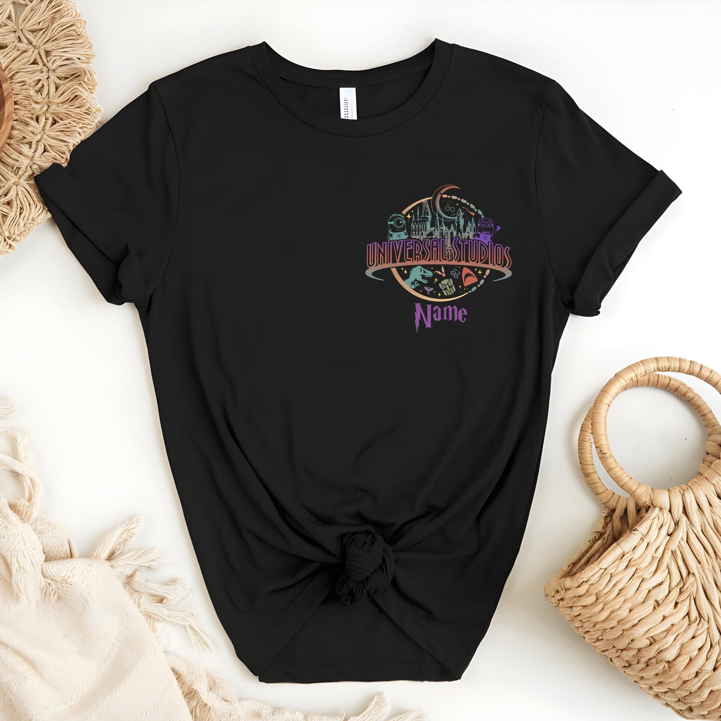 Custom Universal Studios Shirt, Retro Disney Universal Studios Shirt, Disneyworld Shirt, Front-Back Personalized Disney Shirts