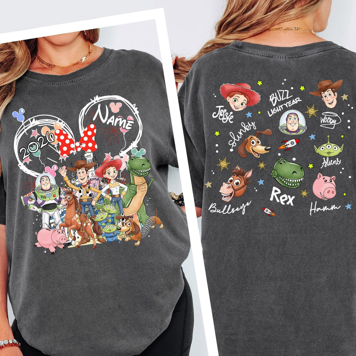 Custom Comfort Colors Custom Disney Toy Story Shirt, Disneyland Family Matching Tshirt, Font Back Design Disney Trip Tee