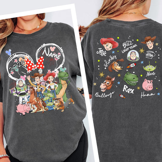 Custom Comfort Colors Custom Disney Toy Story Shirt, Disneyland Family Matching Tshirt, Font Back Design Disney Trip Tee