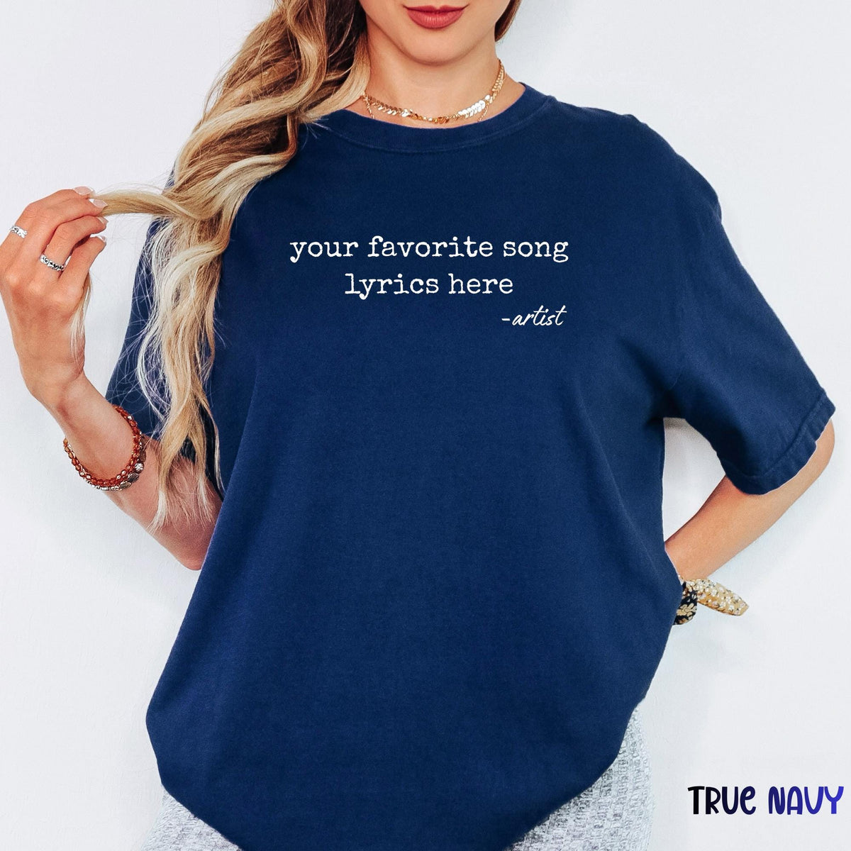 Personalized Song Lyrics Shirt, Custom Music Quote Tee, Comfort Colors Shirt, Concert Outfit, Anniversary Gift, Minimalist Lyric Tee