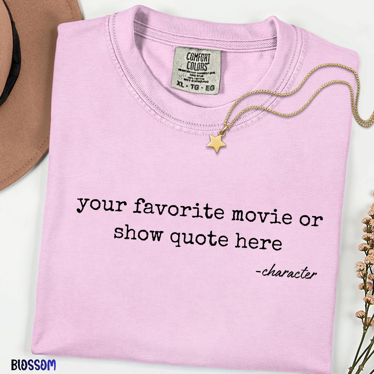 Personalized Movie Quote Shirt, Custom TV Show Tee, Comfort Colors®  Minimalist Quote Shirt, Film Lover Gift, Aesthetic Custom Tee
