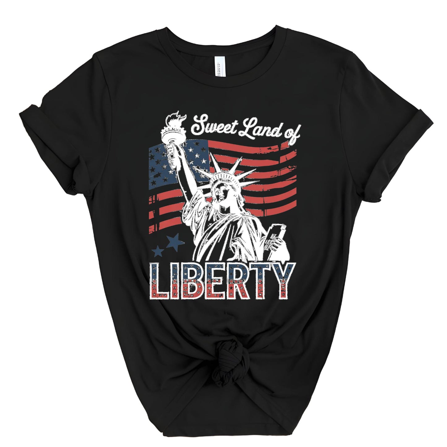 Sweet Land of Liberty Shirt, Statue of Liberty 4th of July Tee, Vintage Patriotic Shirt, Independence Day T-Shirt, Freedom Tee