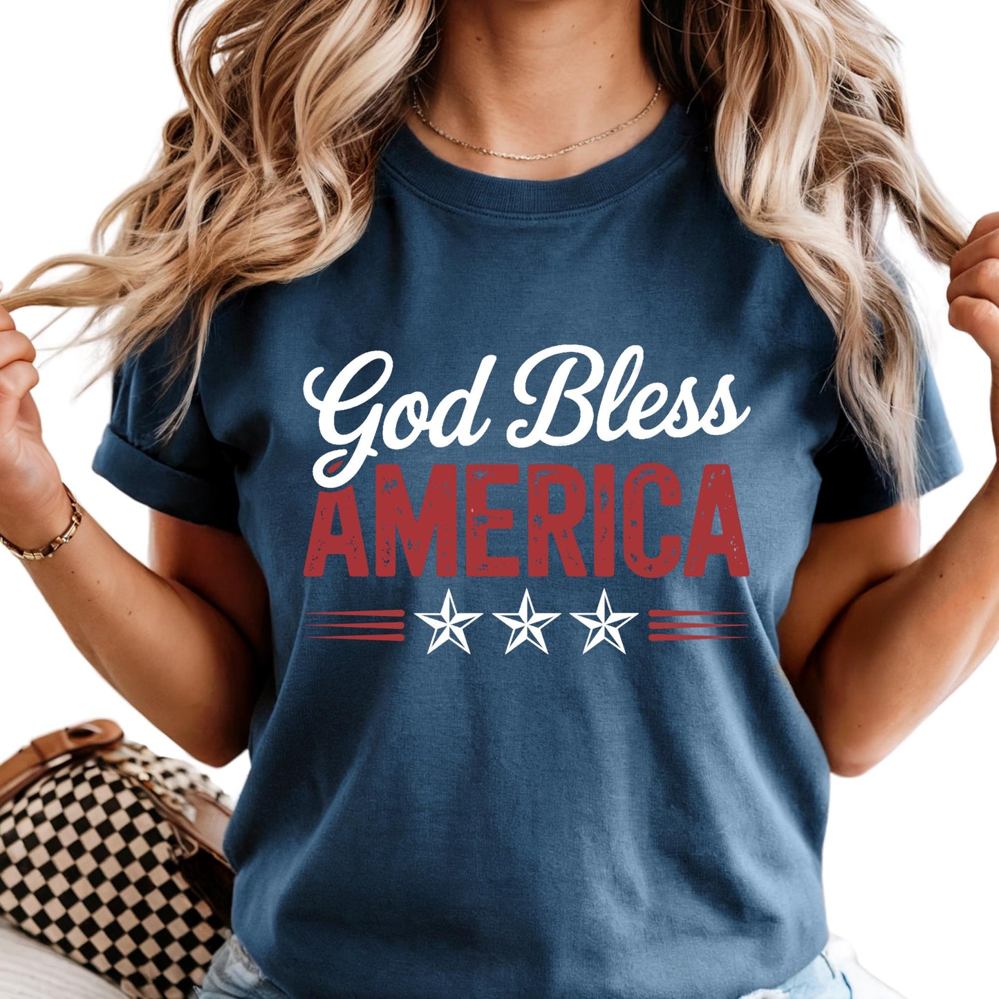 God Bless America Shirt Comfort Colors® Christian 4th of July Shirt, 4th of July Tshirt, Fourth of July Shirt