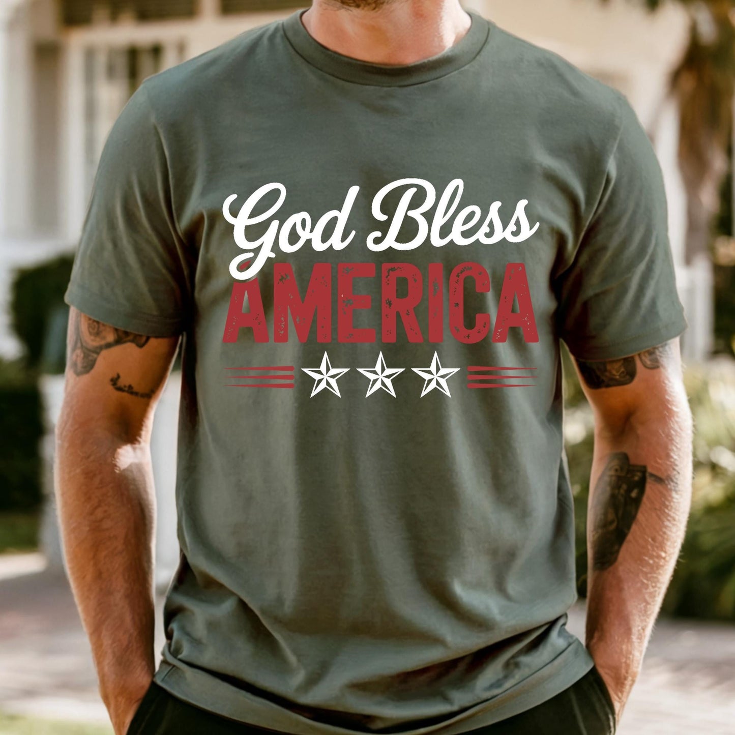 God Bless America Shirt Comfort Colors® Christian 4th of July Shirt, 4th of July Tshirt, Fourth of July Shirt