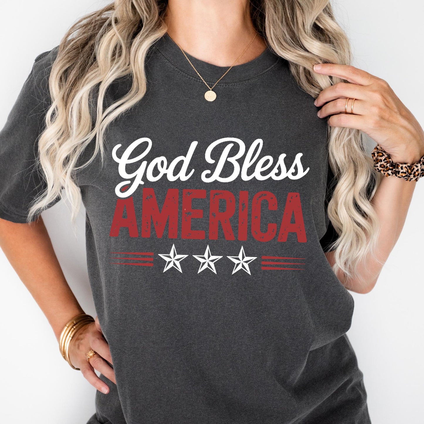 God Bless America Shirt Comfort Colors® Christian 4th of July Shirt, 4th of July Tshirt, Fourth of July Shirt