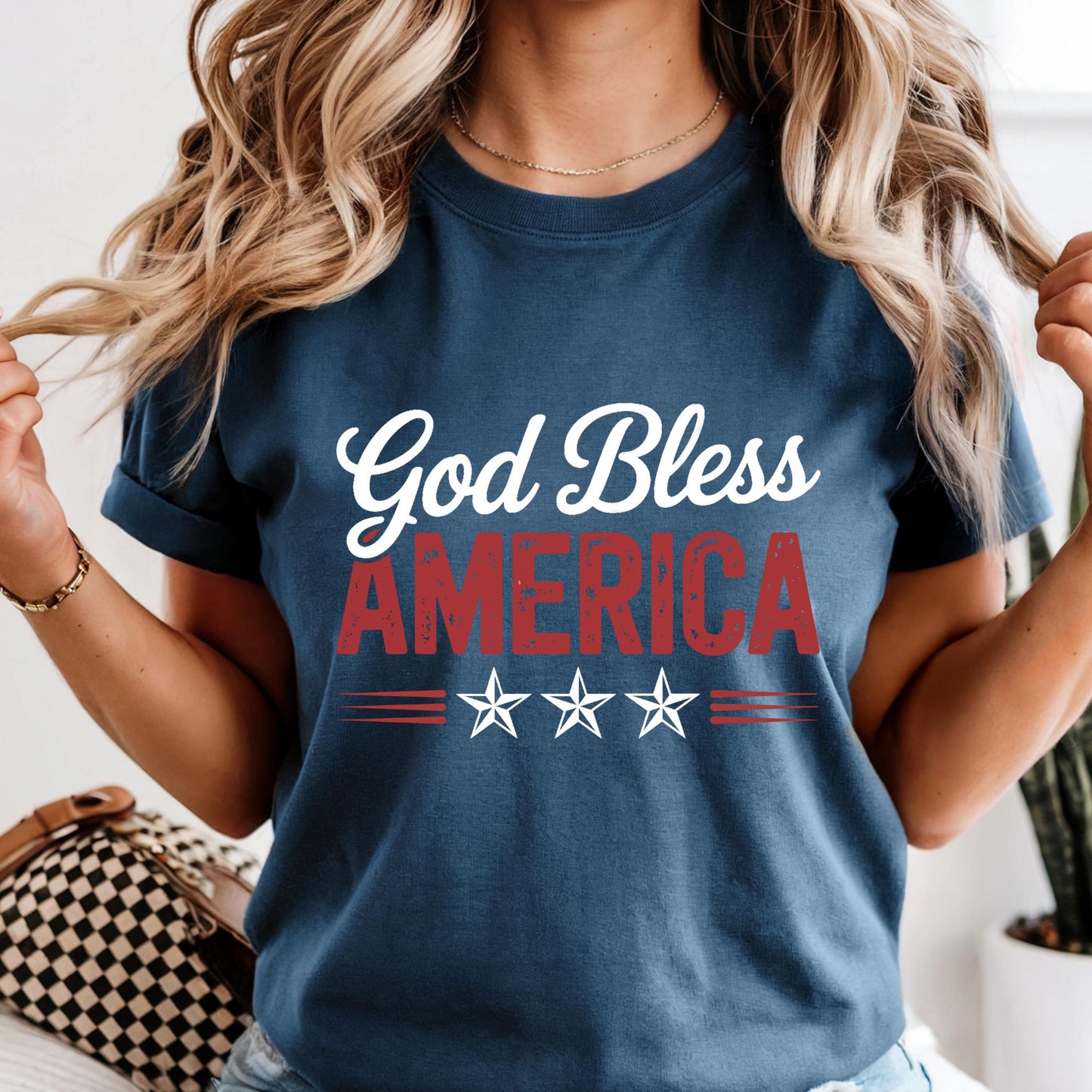 God Bless America Shirt Comfort Colors® Christian 4th of July Shirt, 4th of July Tshirt, Fourth of July Shirt