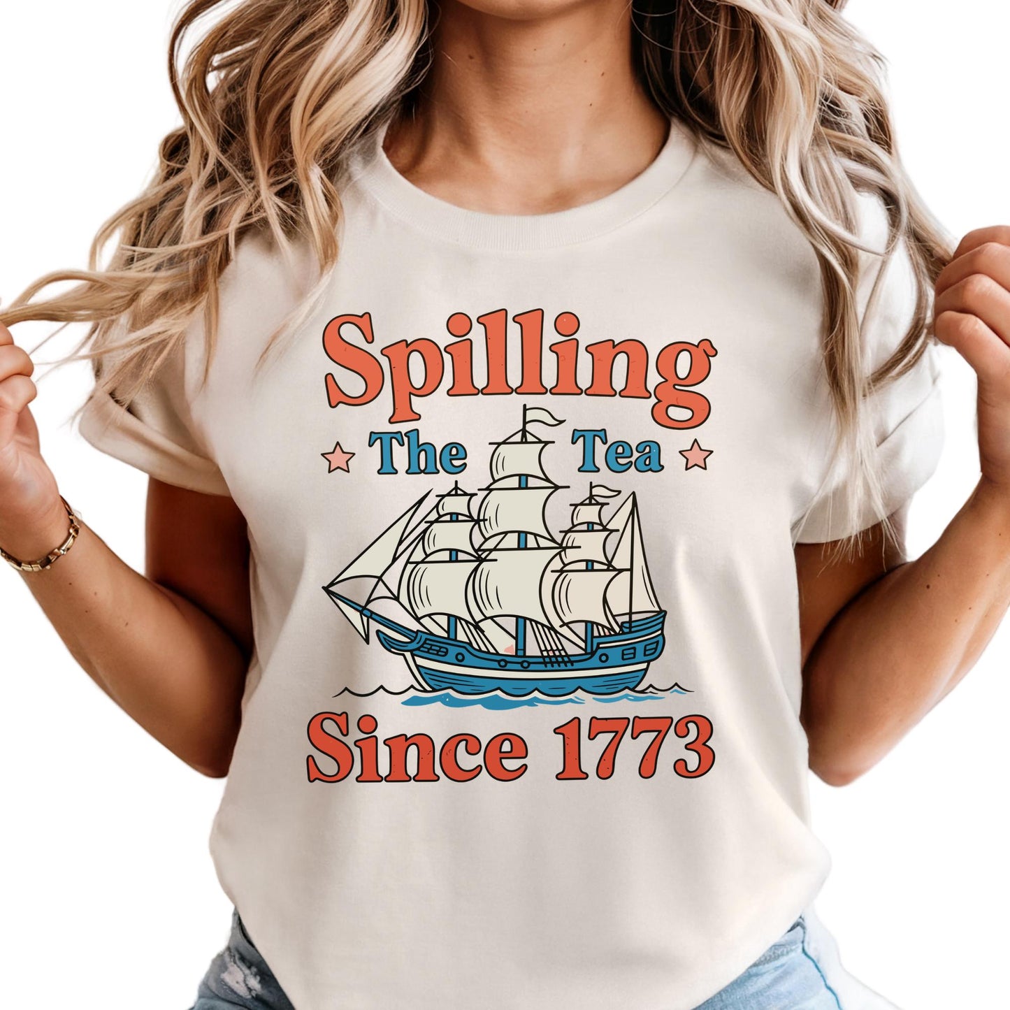 Spilling The Tea Since 1773 Shirt Comfort Colors® 4th of July Party TShirt, Spilling the Tea, Usa Patriotic Tee