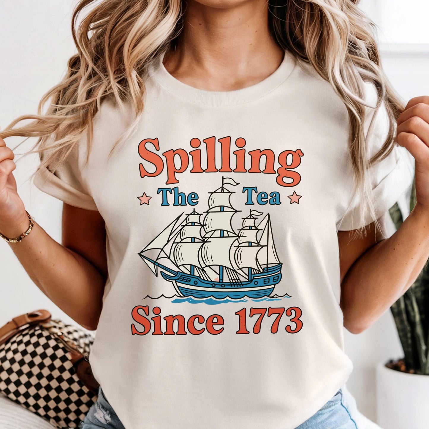 Spilling The Tea Since 1773 Shirt Comfort Colors® 4th of July Party TShirt, Spilling the Tea, Usa Patriotic Tee
