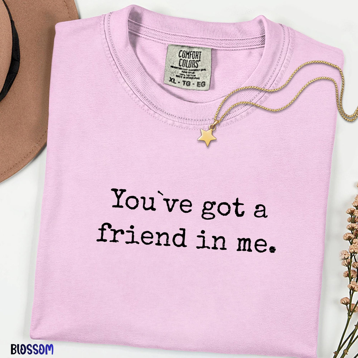 Retro Coquette Quote Shirt, You’ve Got A Friend In Me Tee, Minimalist Text T-Shirt, Aesthetic Friendship Shirt, Comfort Colors Matching Gift