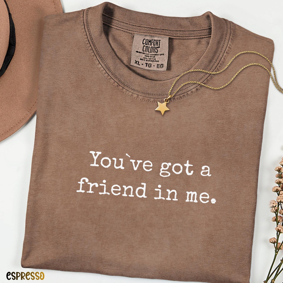 Retro Coquette Quote Shirt, You’ve Got A Friend In Me Tee, Minimalist Text T-Shirt, Aesthetic Friendship Shirt, Comfort Colors Matching Gift