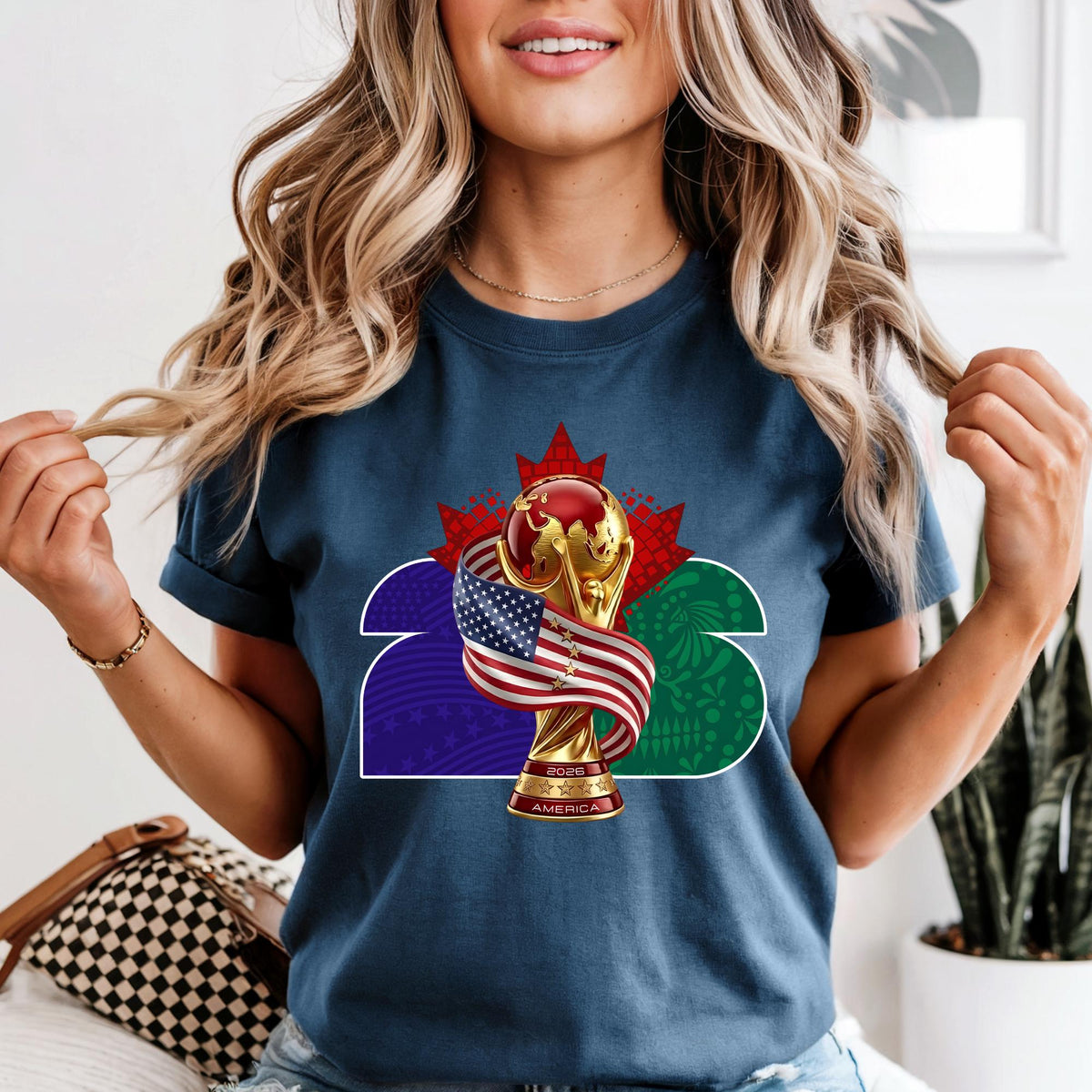 Custom World 2026 Comfort Colors® Shirt, Football Cup Tee, Personalized USA Canada Mexico Soccer Shirt Gift For Fans
