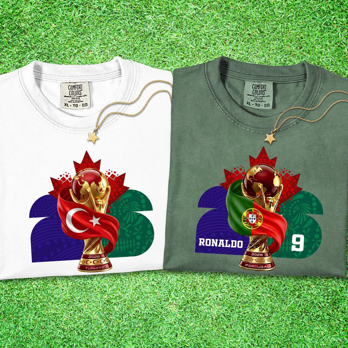 Custom World 2026 Comfort Colors® Shirt, Football Cup Tee, Personalized USA Canada Mexico Soccer Shirt Gift For Fans