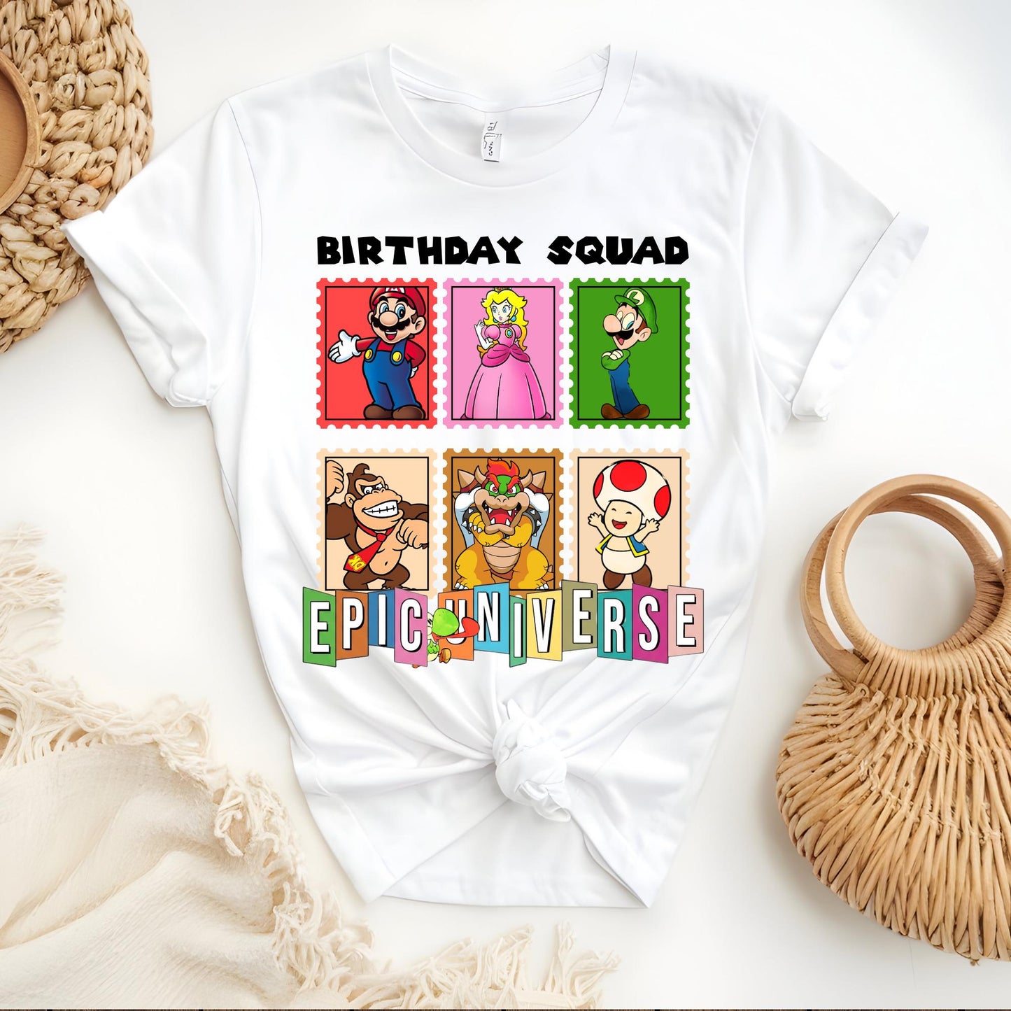 Custom Epic Universe Shirt, Super Mario Birthday Matching Group Tees, Mario Epic Universe 2026 Shirt, Family Trip Shirt