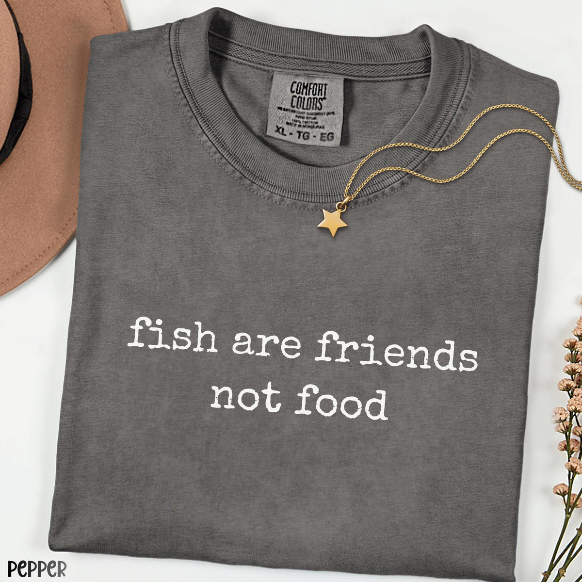 Comfort Colors®  “Fish Are Friends, Not Food” Tee, Speciel Elite Typography, Shark Bruce Inspired, Family  Disney Trip Gift