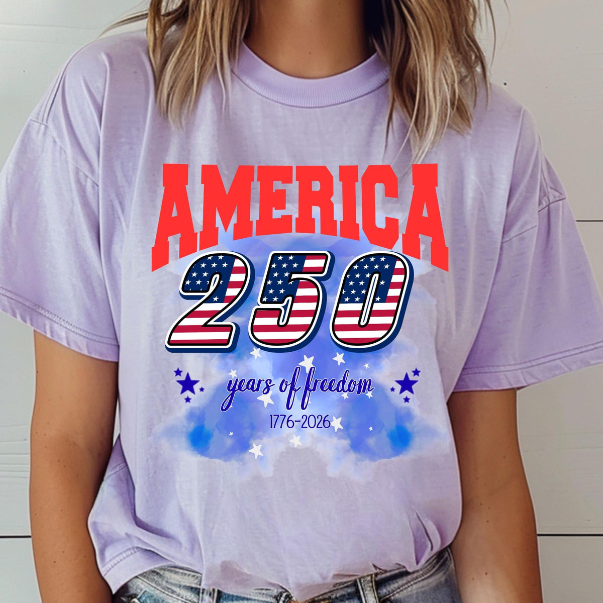 America 250 Years of Freedom Shirt Comfort Colors® USA 250th Anniversary Tee, 4th of July 2026 Shirt, Family Matching July 4th Shirt