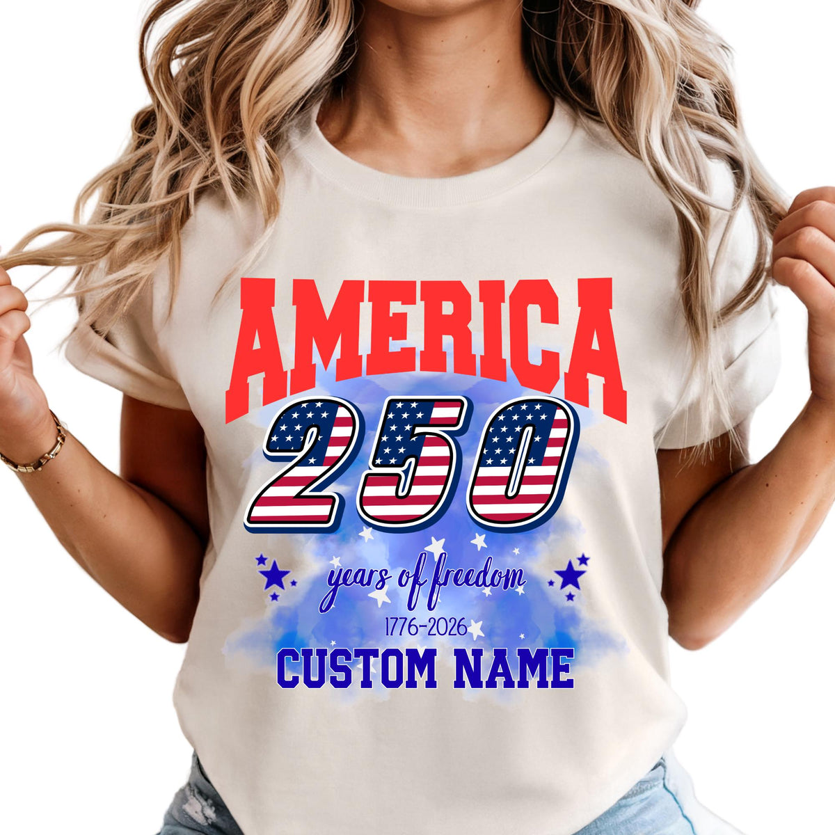 America 250 Years of Freedom Shirt Comfort Colors® USA 250th Anniversary Tee, 4th of July 2026 Shirt, Family Matching July 4th Shirt