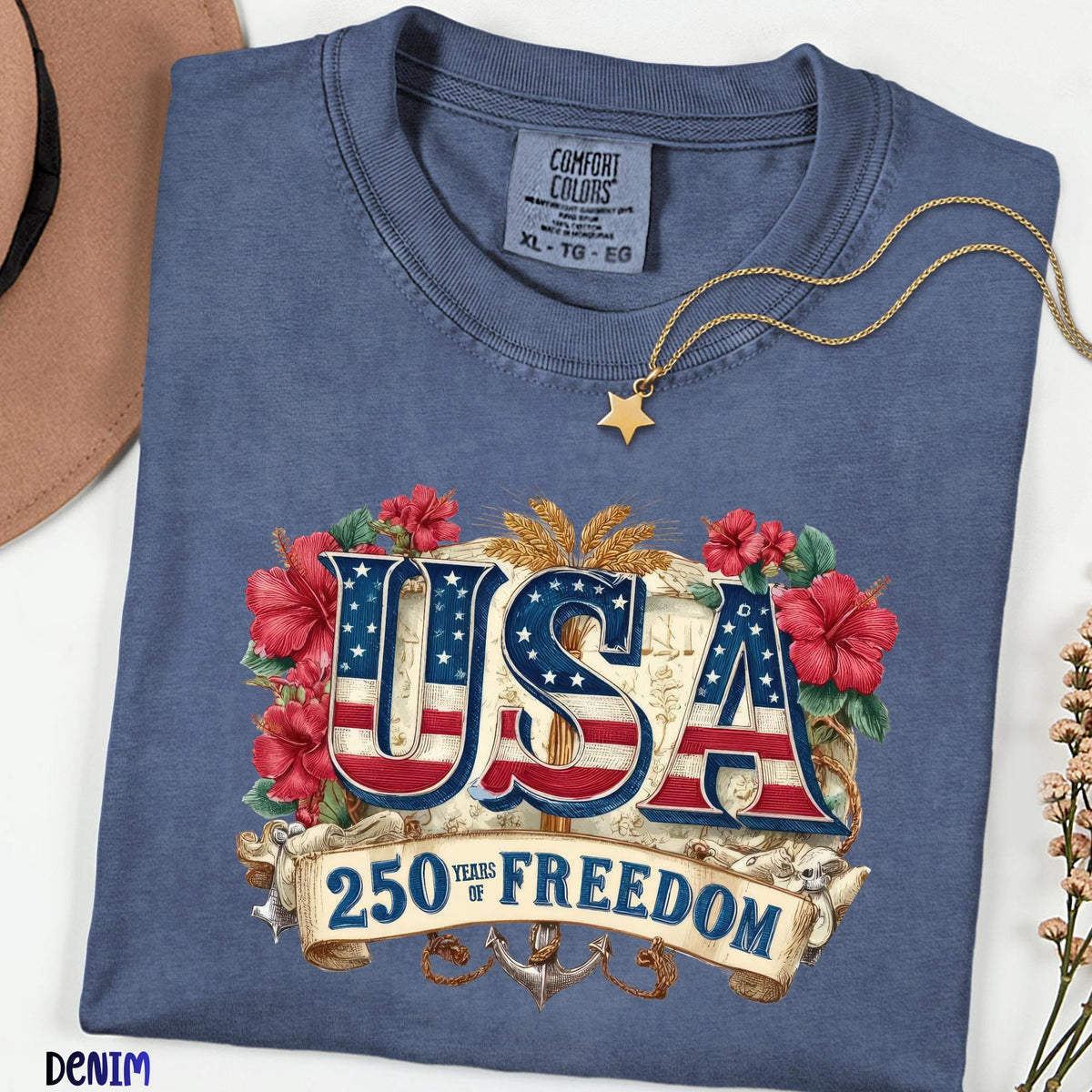 USA Freedom Shirt, Comfort Colors®  Patriotic Tee, Memorial Day 4th of July Independence Day T-Shirt