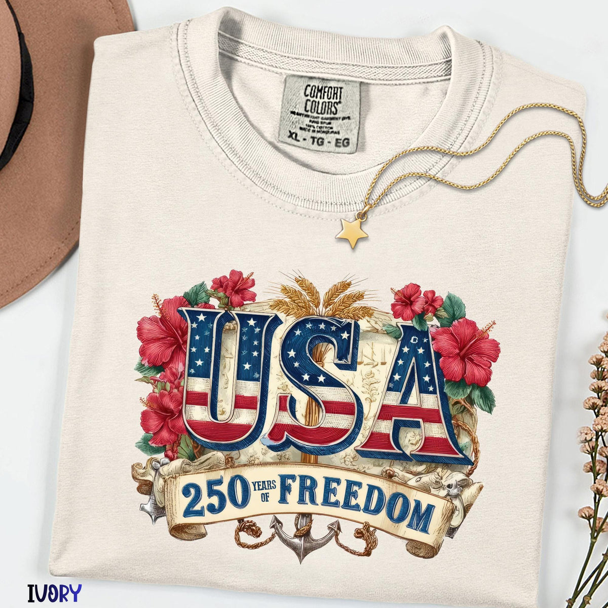 USA Freedom Shirt, Comfort Colors®  Patriotic Tee, Memorial Day 4th of July Independence Day T-Shirt