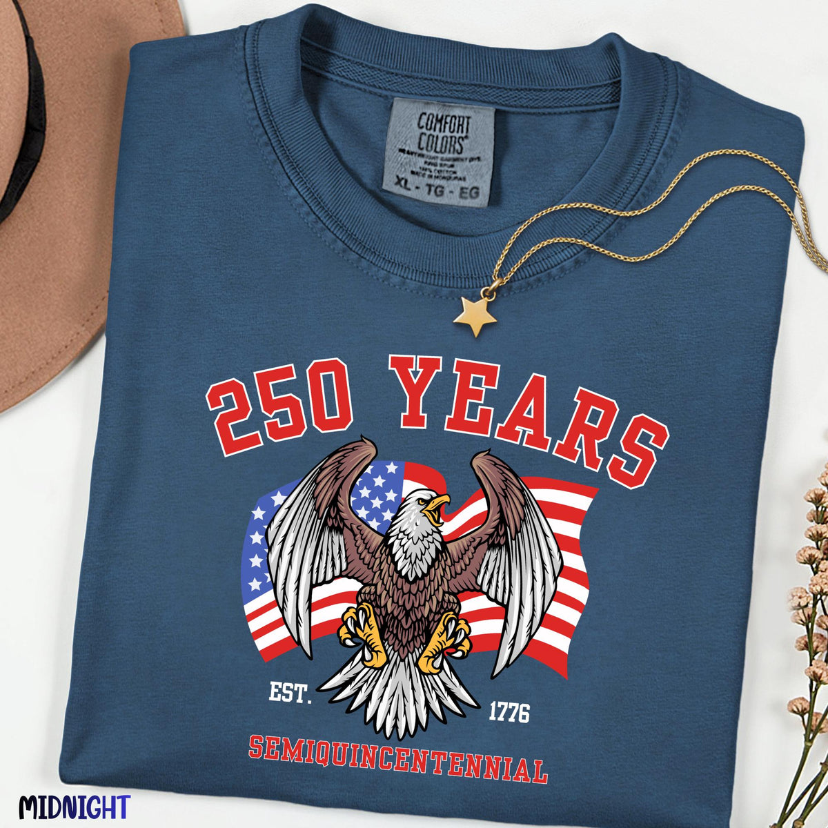 Comfort Colors® Retro USA 250 Shirt, Custom Patriotic 4th of July Tee, Independence Day 250th USA Flag Shirt, America 250 Gift