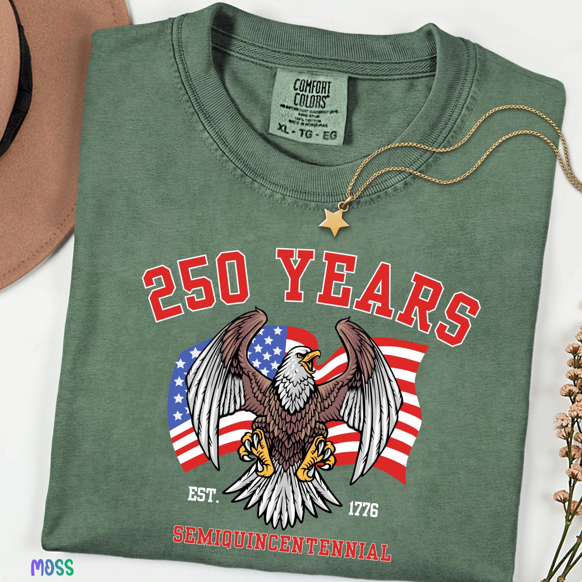 Comfort Colors® Retro USA 250 Shirt, Custom Patriotic 4th of July Tee, Independence Day 250th USA Flag Shirt, America 250 Gift