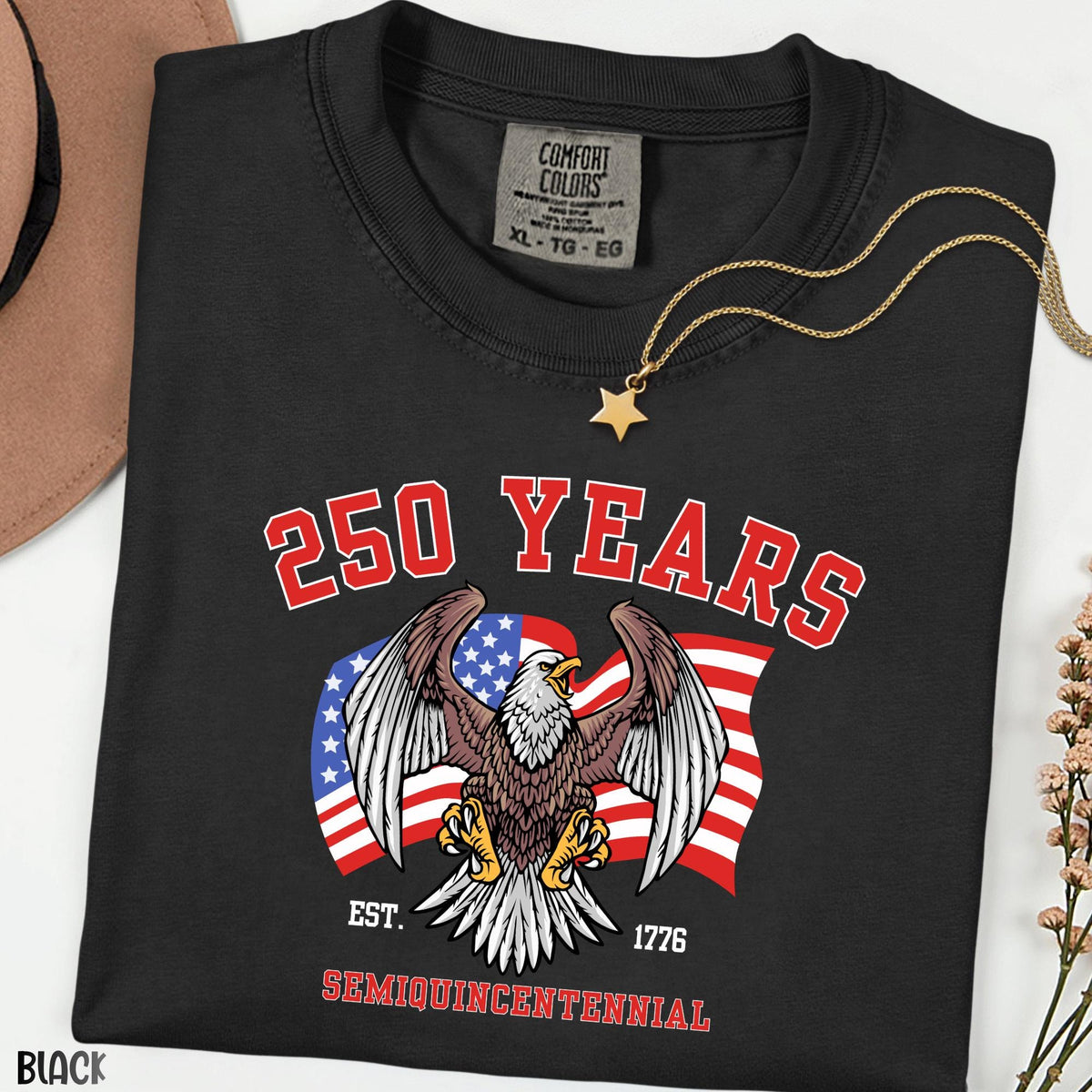 Comfort Colors® Retro USA 250 Shirt, Custom Patriotic 4th of July Tee, Independence Day 250th USA Flag Shirt, America 250 Gift
