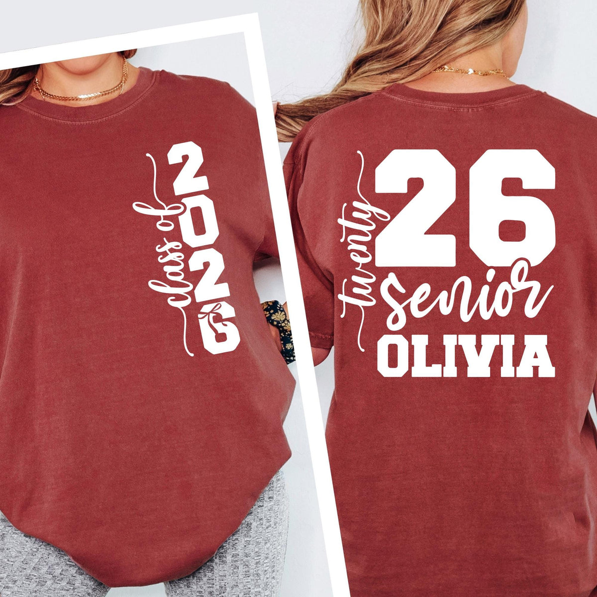 Personalized Senior 2026 Comfort Colors® Shirt, Custom Name Class Of 2026 Tee, Graduation Gift T-Shirt