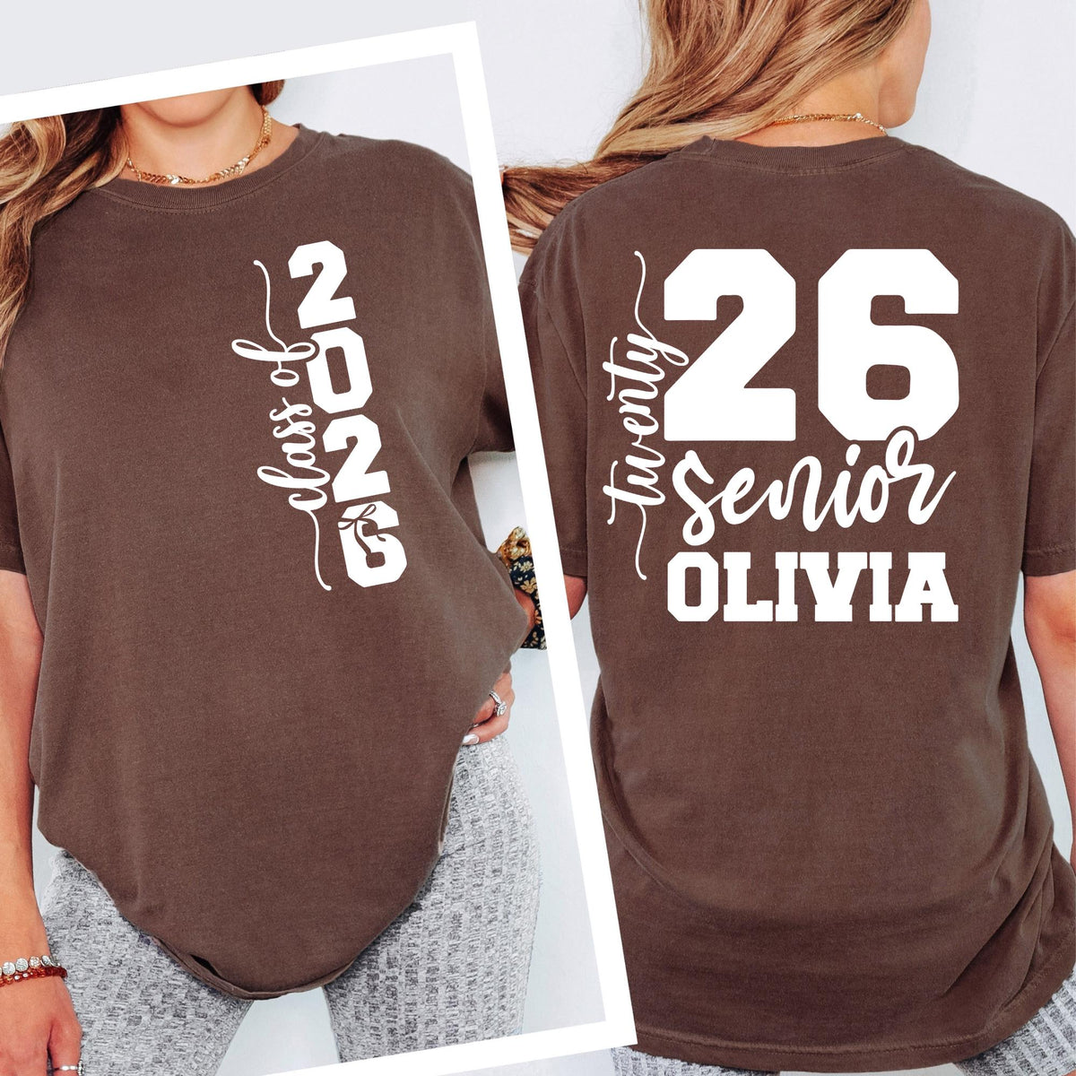 Personalized Senior 2026 Comfort Colors® Shirt, Custom Name Class Of 2026 Tee, Graduation Gift T-Shirt