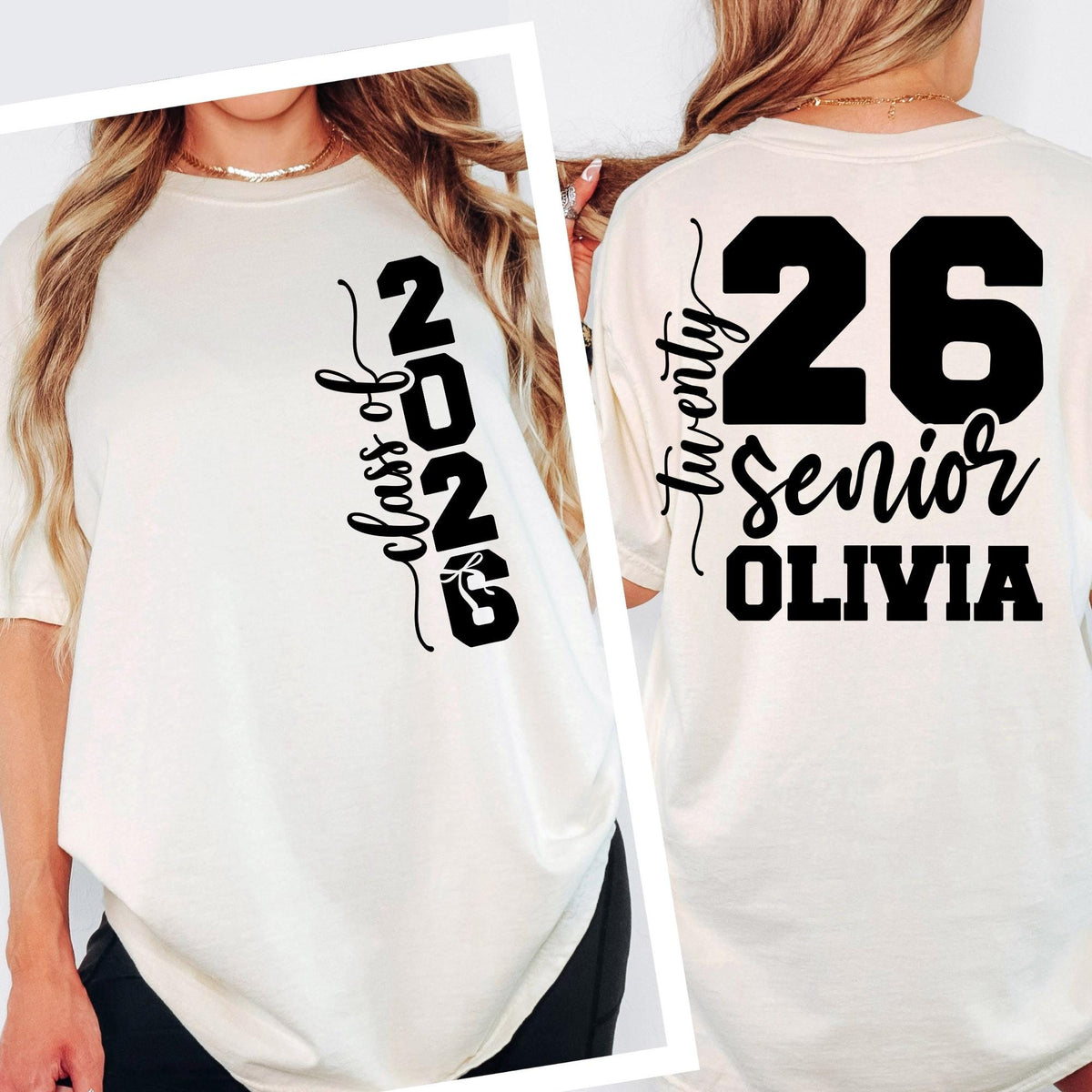 Personalized Senior 2026 Comfort Colors® Shirt, Custom Name Class Of 2026 Tee, Graduation Gift T-Shirt