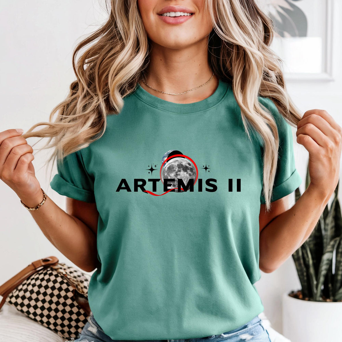 Artemis II Space Mission Shirt 2026 Lunar Flyby Shirt Moon Eclips Tee