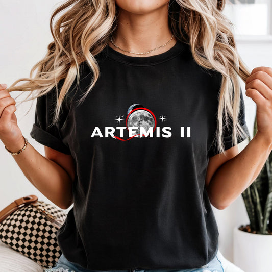 Artemis II Space Mission Shirt 2026 Lunar Flyby Shirt Moon Eclips Tee