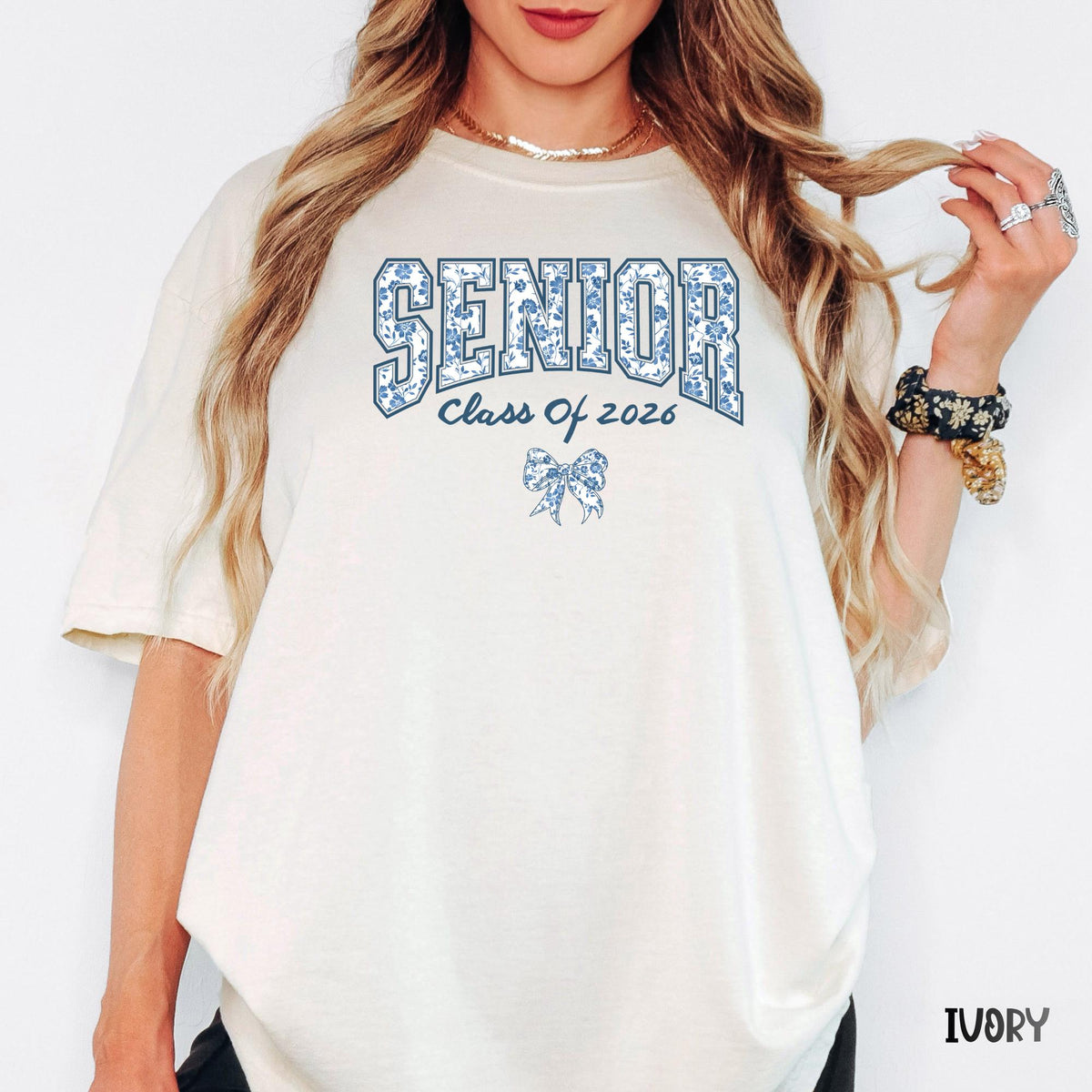 Class of 2026 Comfort Colors® Shirt, Coquette Bow Floral Senior Tee, Cute Graduation Gift, Aesthetic Back to School Outfit