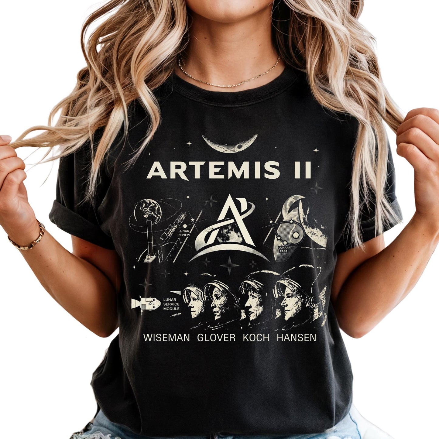 Artemis II Space Mission Shirt Comfort Colors® 2026 Space Map Shirts Astronauts Fan Tee