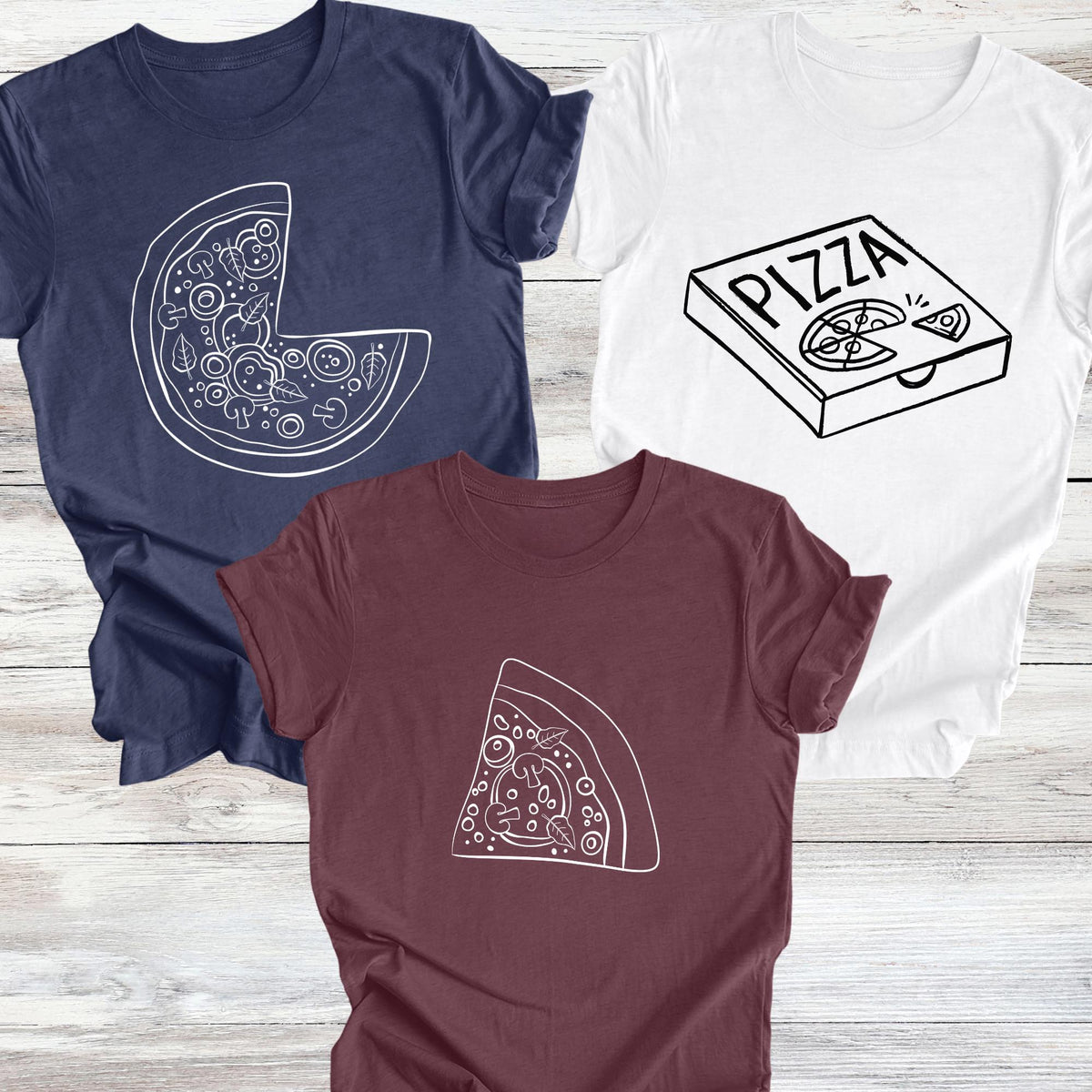 Dad and Baby Matching Pizza Day Family T-Shirt