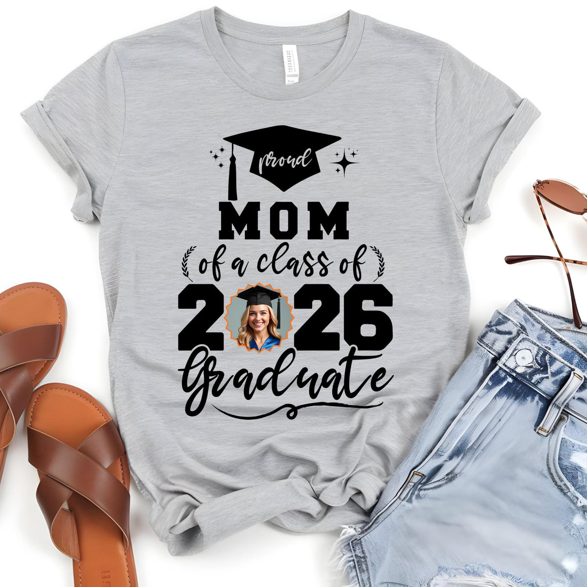 Personalized Proud Family Graduate Tshirts with Photo Senior 2026 Gift