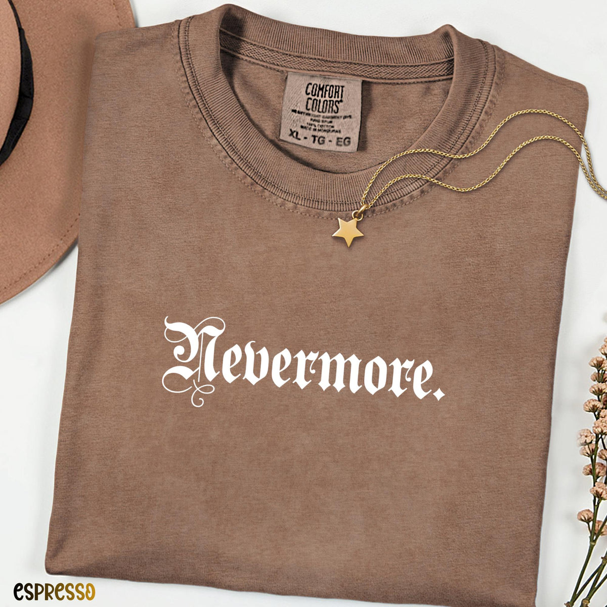 Nevermore Comfort Colors® Shirt, Dark Academia Bookish Tee, Vintage Raven Shirt, Gothic Literary Shirt, Dark Poetry Tee, Academia Gift