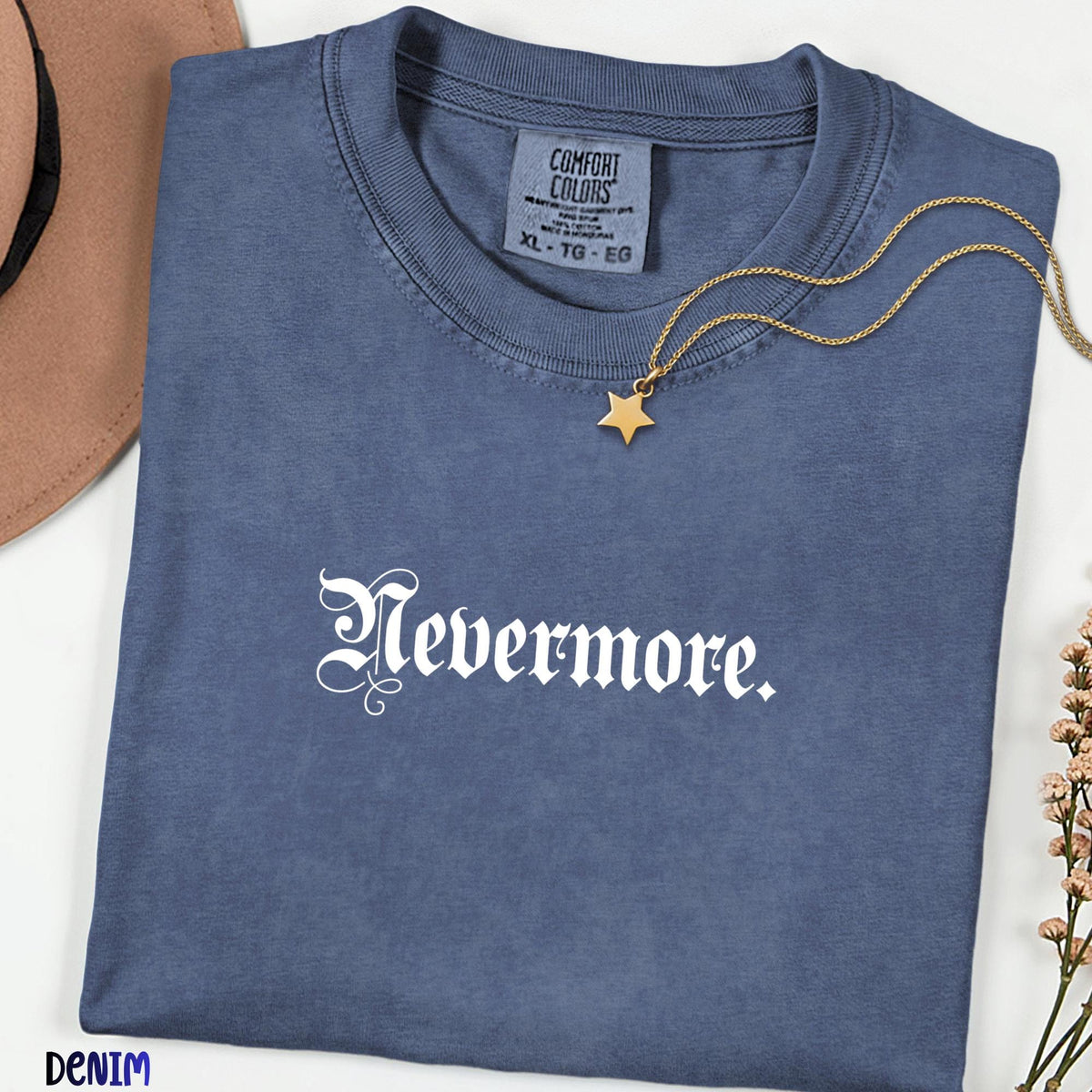 Nevermore Comfort Colors® Shirt, Dark Academia Bookish Tee, Vintage Raven Shirt, Gothic Literary Shirt, Dark Poetry Tee, Academia Gift