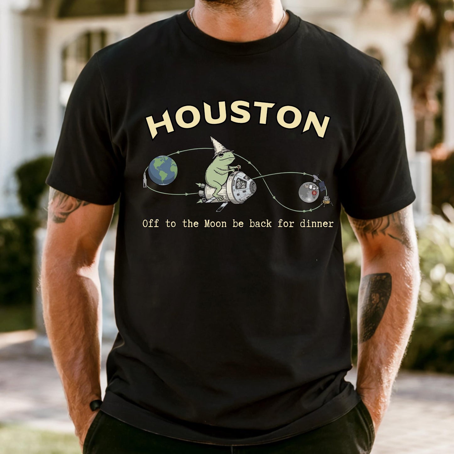 Artemis II Mission Shirt, Funny Frog Off to The Moon Shirts, Rocket Launch Shirt, Space Exploration Tee, Houston Shirt