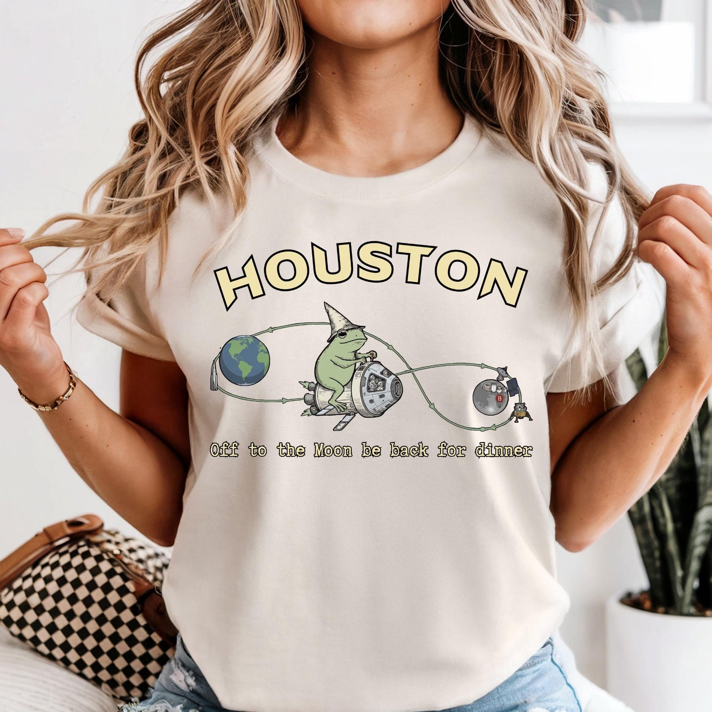 Artemis II Mission Shirt, Funny Frog Off to The Moon Shirts, Rocket Launch Shirt, Space Exploration Tee, Houston Shirt