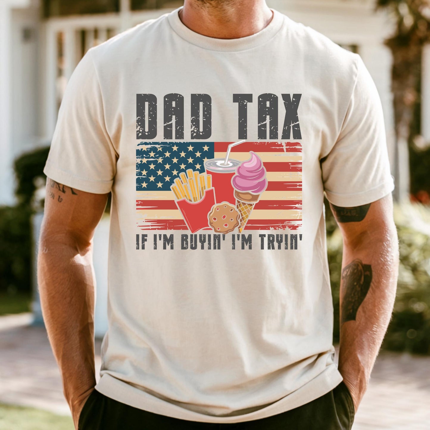 Funny Dad Tax Shirt, Funny Dad Gift for Father’s Day, Dad Birthday Gift Tee, Making Sure It’s Not Poison Shirt, Patriotic Dad Shirt