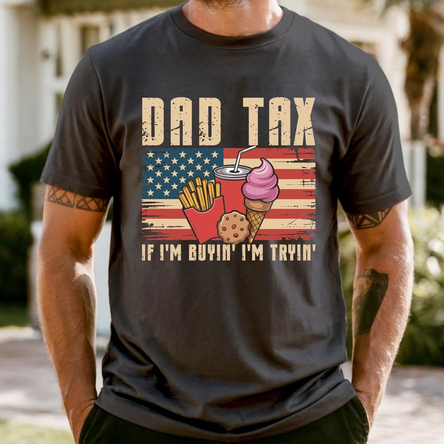 Funny Dad Tax Shirt, Funny Dad Gift for Father’s Day, Dad Birthday Gift Tee, Making Sure It’s Not Poison Shirt, Patriotic Dad Shirt