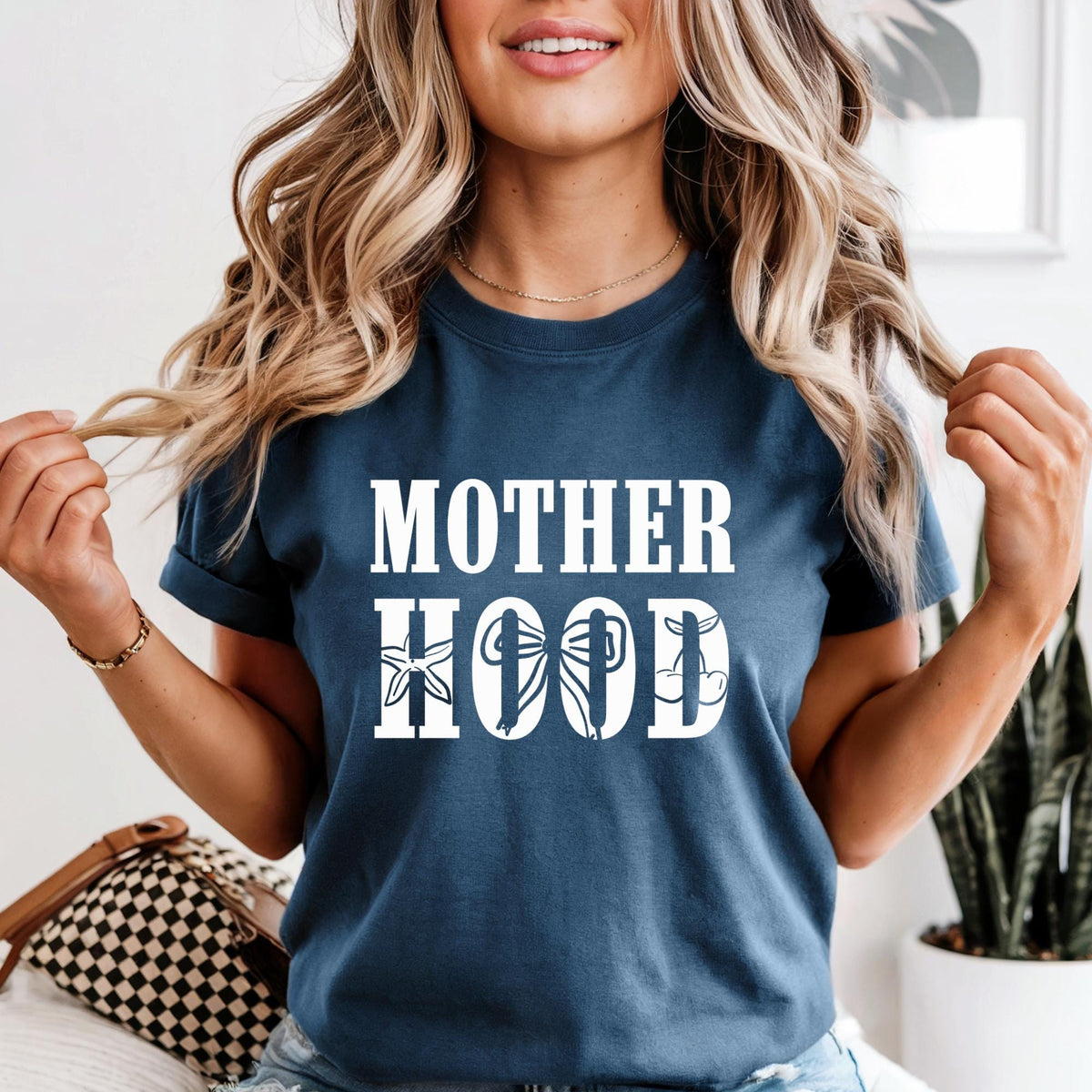 Motherhood Comfort Colors Shirt, Cherry Mama Shirt, Mom Life Tee, Oversized Graphic Mom T-Shirt, Cool Mom Club Shirt, Mothers Day Gift