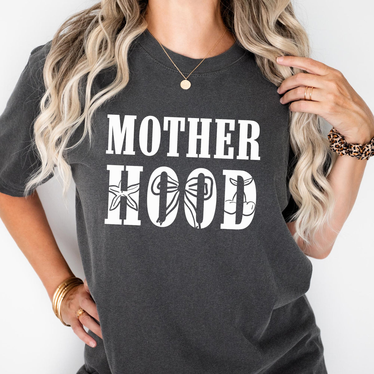 Motherhood Comfort Colors Shirt, Cherry Mama Shirt, Mom Life Tee, Oversized Graphic Mom T-Shirt, Cool Mom Club Shirt, Mothers Day Gift