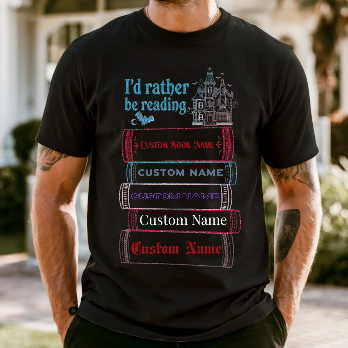 Custom Vintage Horror Book Name Bookish Comfort Colors® T-Shirt