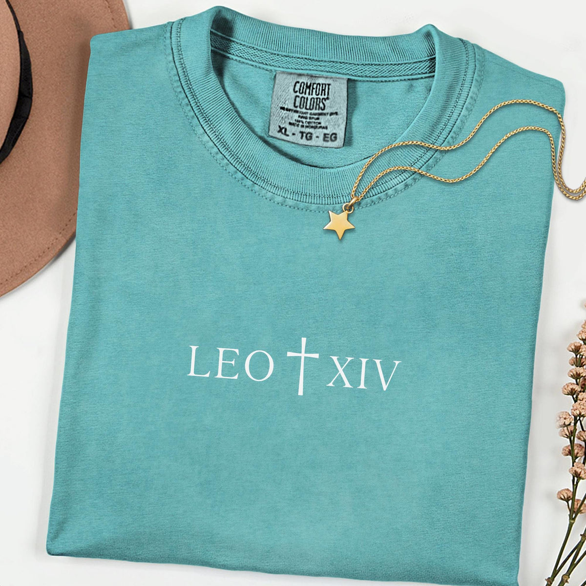 Leo XIV Minimalist T-Shirt, New Pope Catholic Gift, Comfort Colors Religious Shirt, Vatican Inspired Faith Tee, Pontiff Style Unisex Top