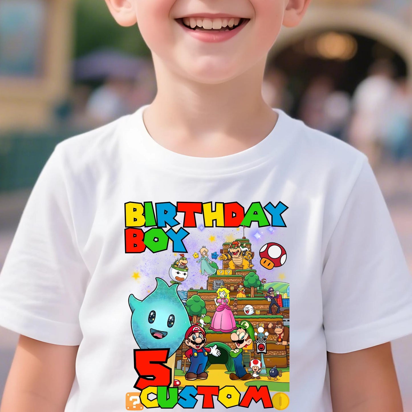 Custom Mario Shirt Epic Universe Family Trip Shirt Lumalee Birthday Boy-Girl Bday Squad Shirts