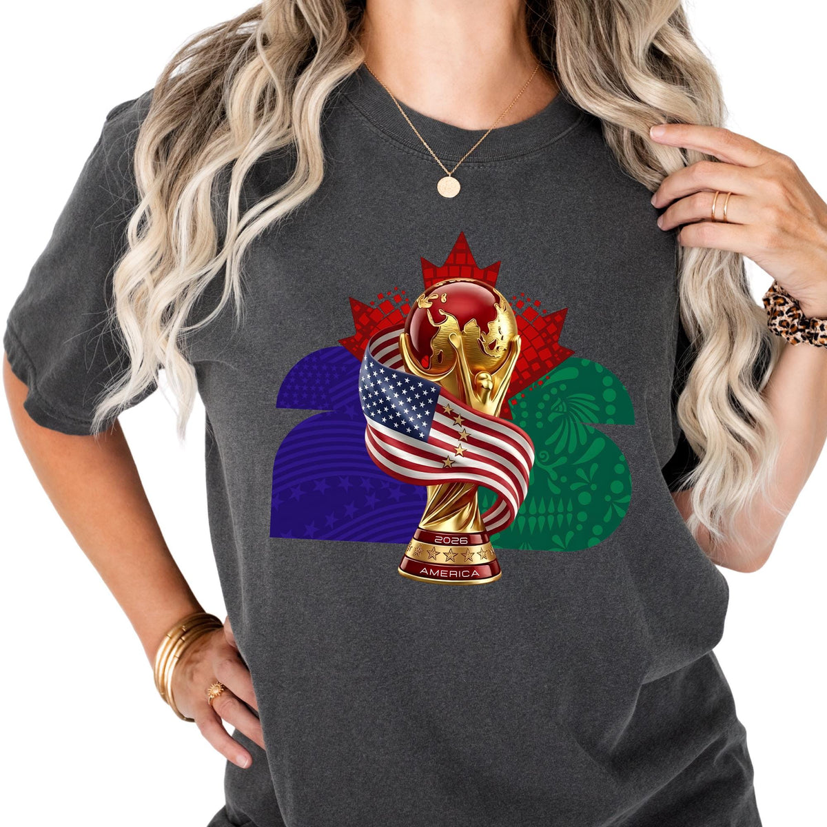 Custom World 2026 Comfort Colors® Shirt, Football Cup Tee, Personalized USA Canada Mexico Soccer Shirt Gift For Fans