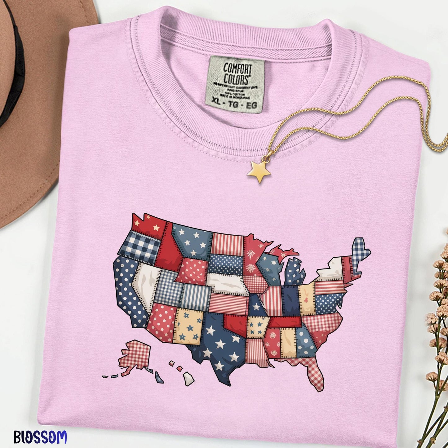 Retro USA 250 Map Shirt, Comfort Colors Patriotic Tee, 4th of July Independence Day Shirt, America 250th Anniversary Flag Graphic Top