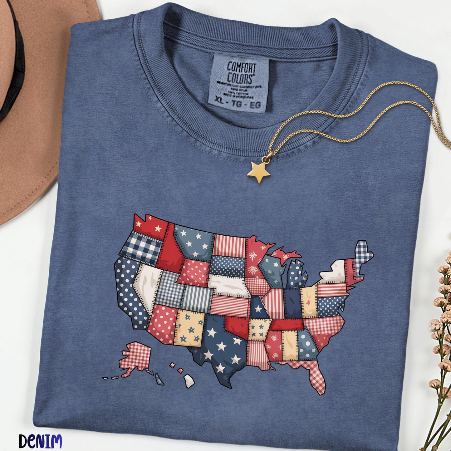 Retro USA 250 Map Shirt, Comfort Colors Patriotic Tee, 4th of July Independence Day Shirt, America 250th Anniversary Flag Graphic Top