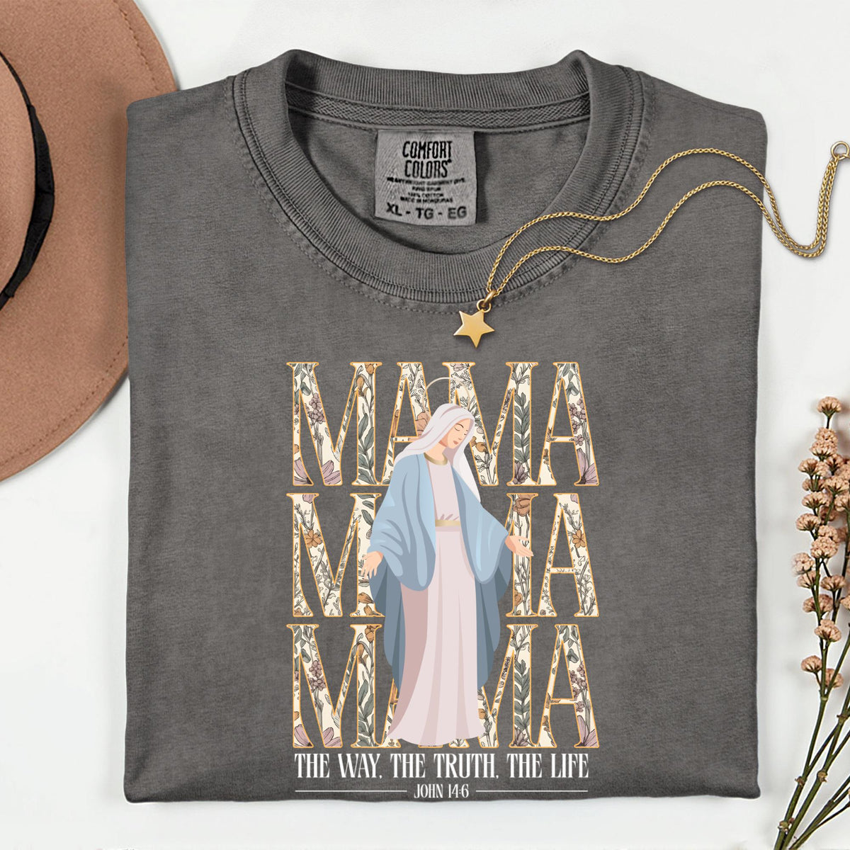 Religious Mama Shirt Comfort Colors® Christian Mom Shirt, Mothers Day Gift, Bible Verse Tee, Faith Based Mama Shirt, Gift for Christian Mom