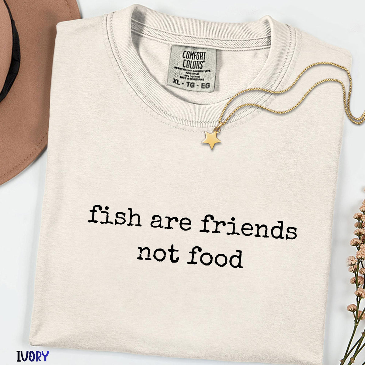 Comfort Colors®  “Fish Are Friends, Not Food” Tee, Speciel Elite Typography, Shark Bruce Inspired, Family  Disney Trip Gift